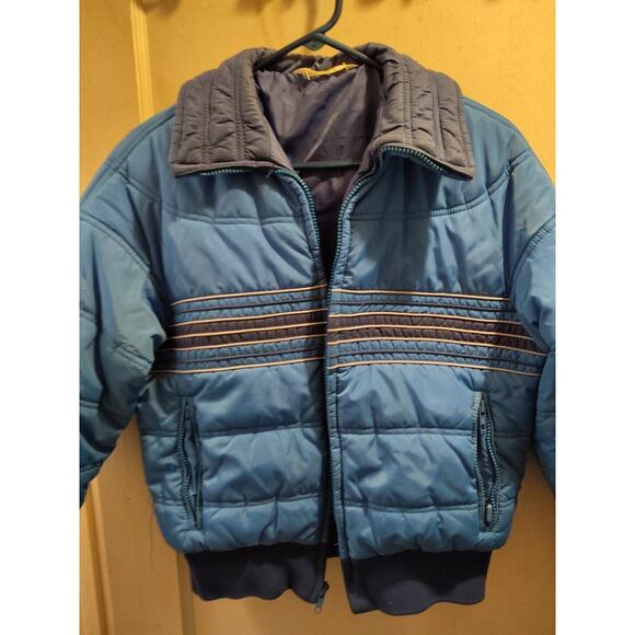 VTG 80s Blue Bomber Short Jacket USA Made Sz 12 - Picture 2 of 4